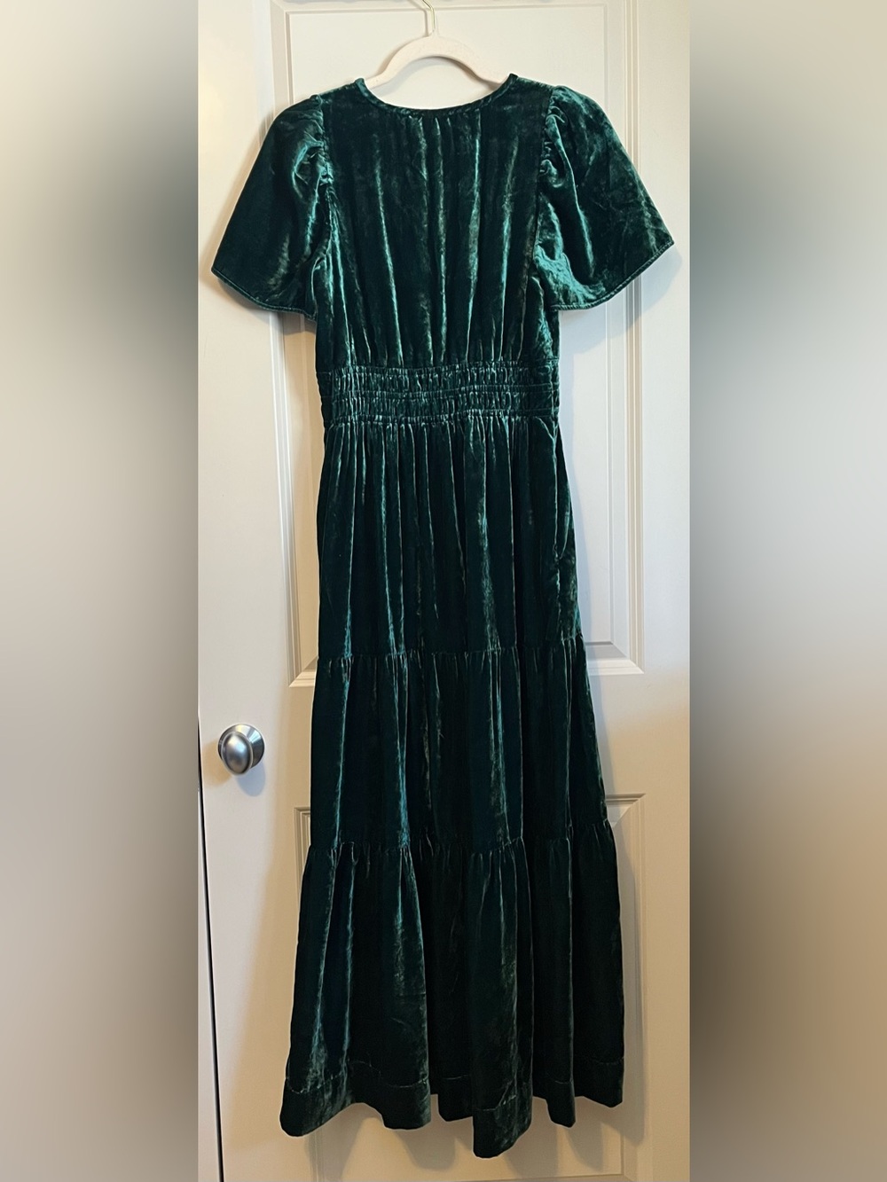 Anthropologie Somerset Dark Green Velvet Maxi Dress - Picture 5 of 6
